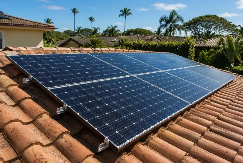 Installation de panneaux solaires à la Longueville